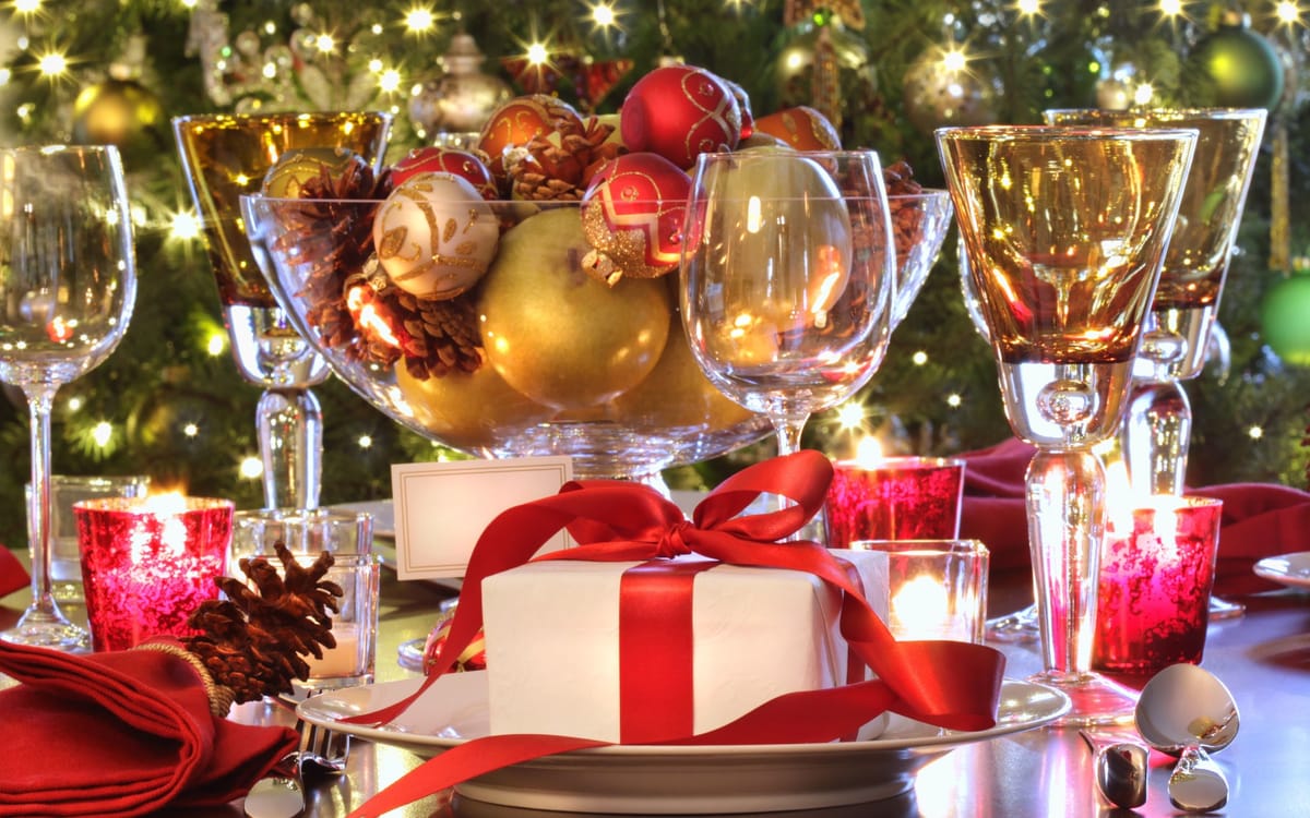 Weihnachtliche Tischdekoration :)